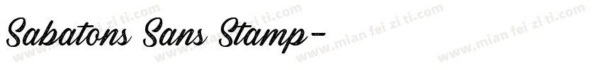 Sabatons Sans Stamp字体转换